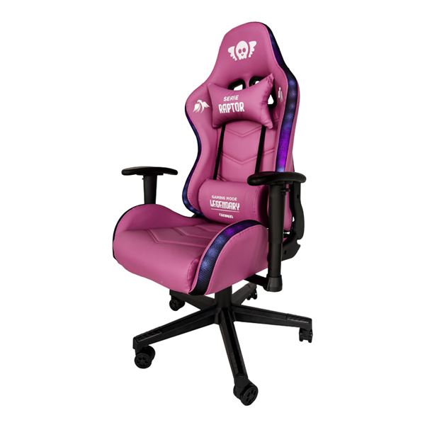SILLA GAMING RGB SERIE RAPTOR LEGENDARY VIOLETA CROMAD